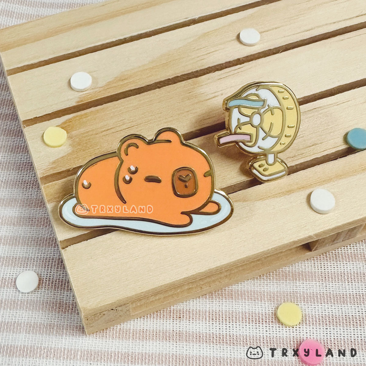 Sweaty Capy Enamel Pin