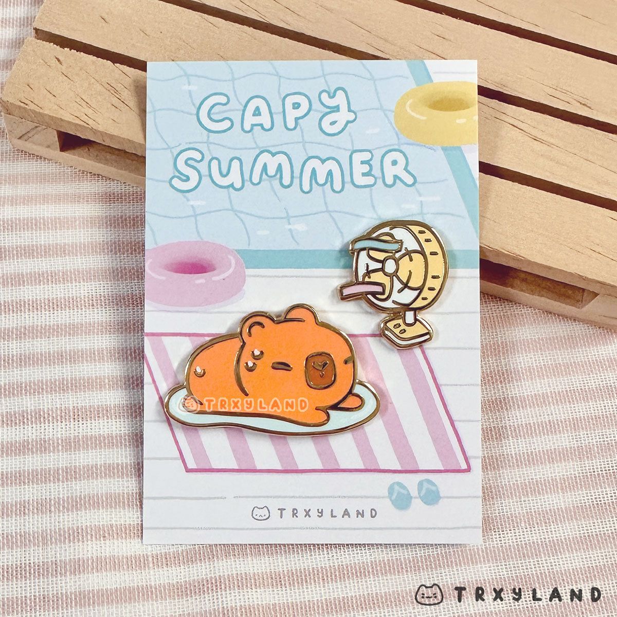 Sweaty Capy Enamel Pin