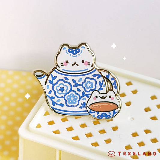 High Tea Kitty Pin