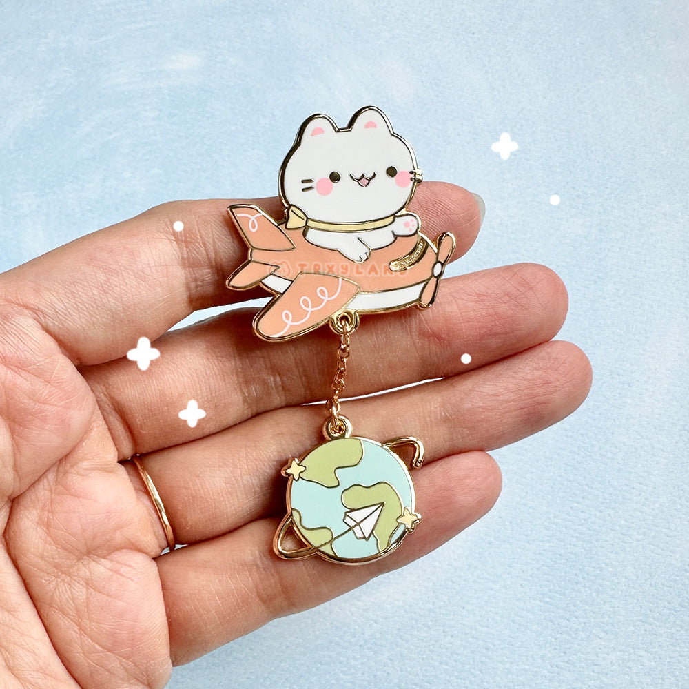 World Traveler Pin