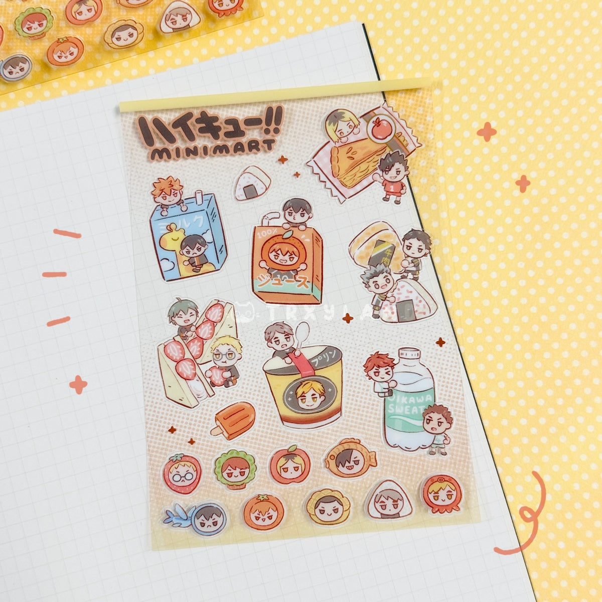 Haikyuu Minimart Clear Sticker Sheet