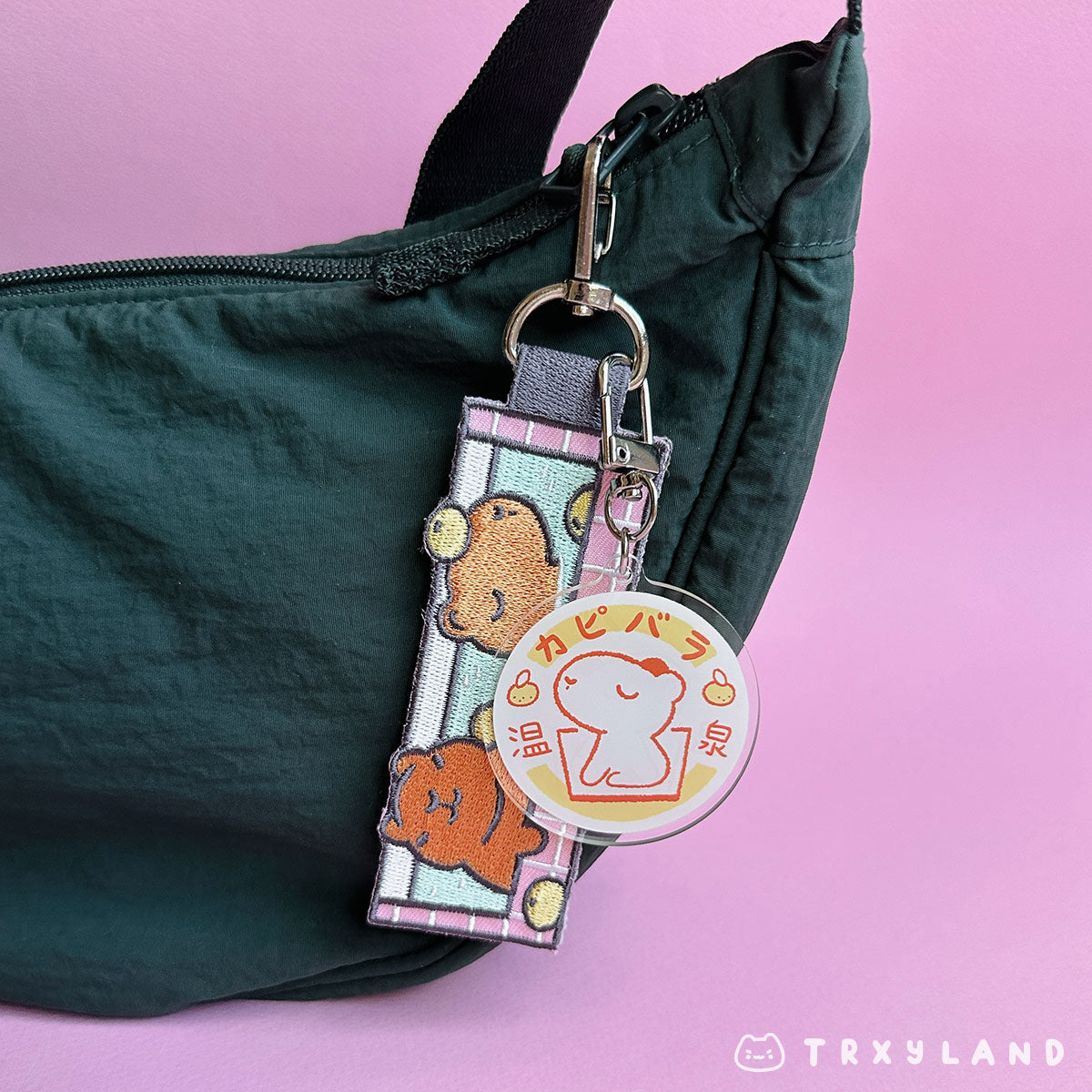 Capy Onsen Embroidery Keyring & Charm