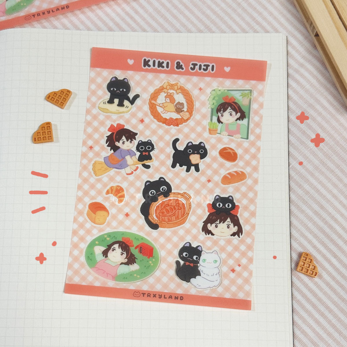 Kiki & Jiji Clear Sticker Sheet