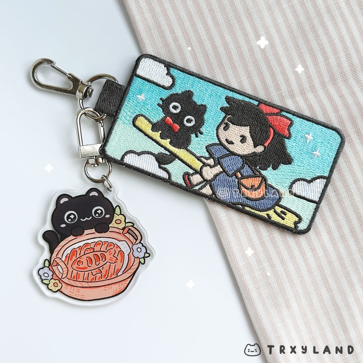 Kiki & Jiji Embroidery Keyring & Charm