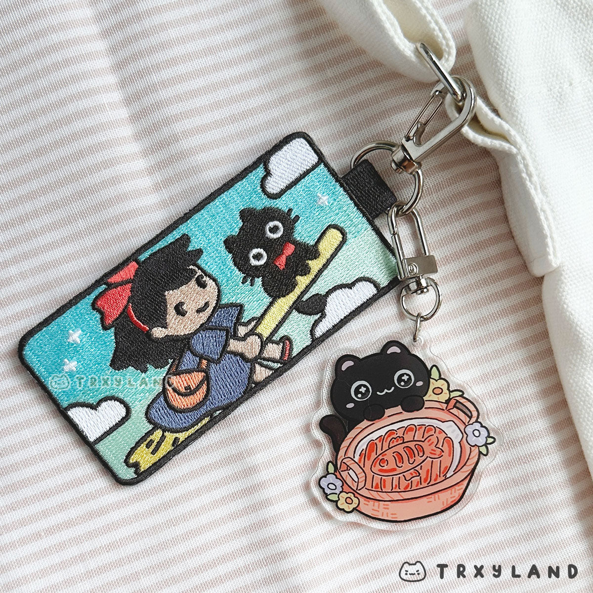 Kiki & Jiji Embroidery Keyring & Charm