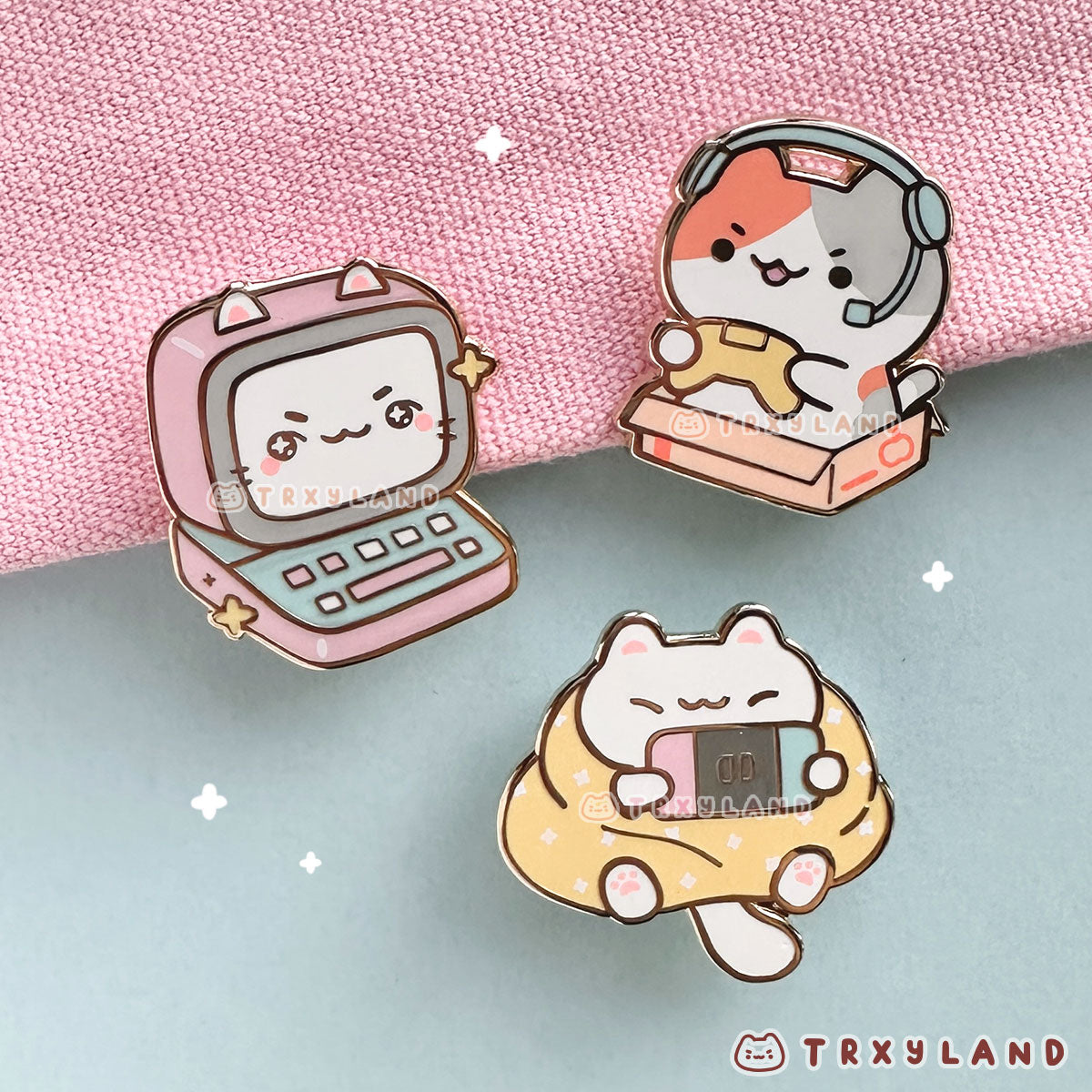 Purrito Gamer Kitty A Enamel Pin