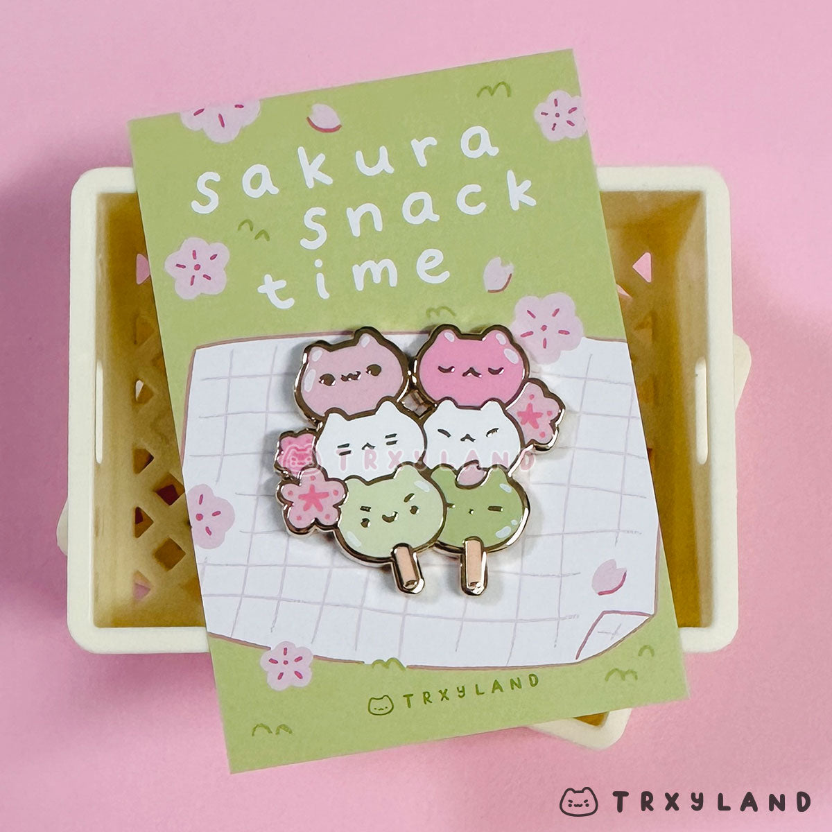 Sakura Dango Enamel Pin