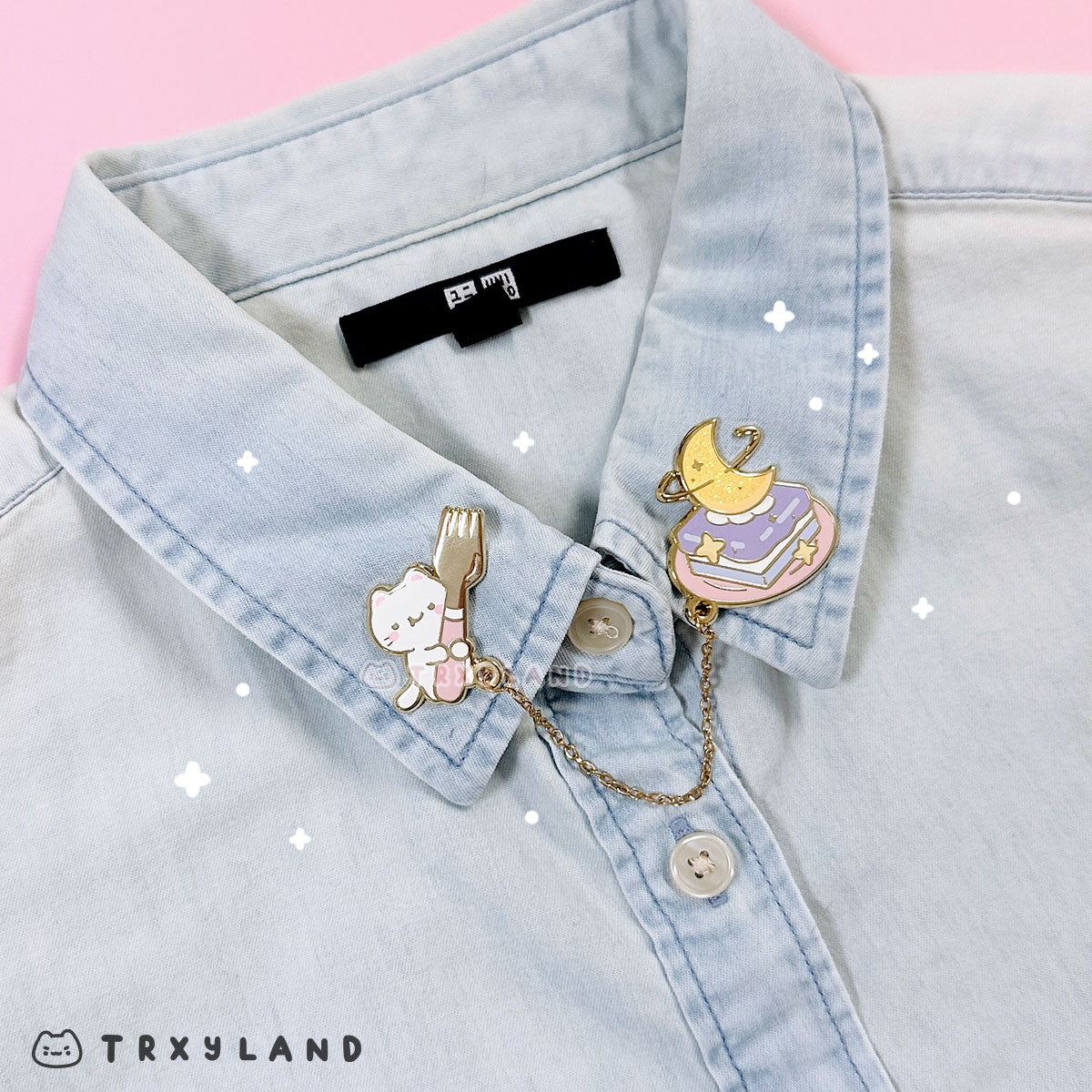 Lunar Cake Chain-link Enamel Pin
