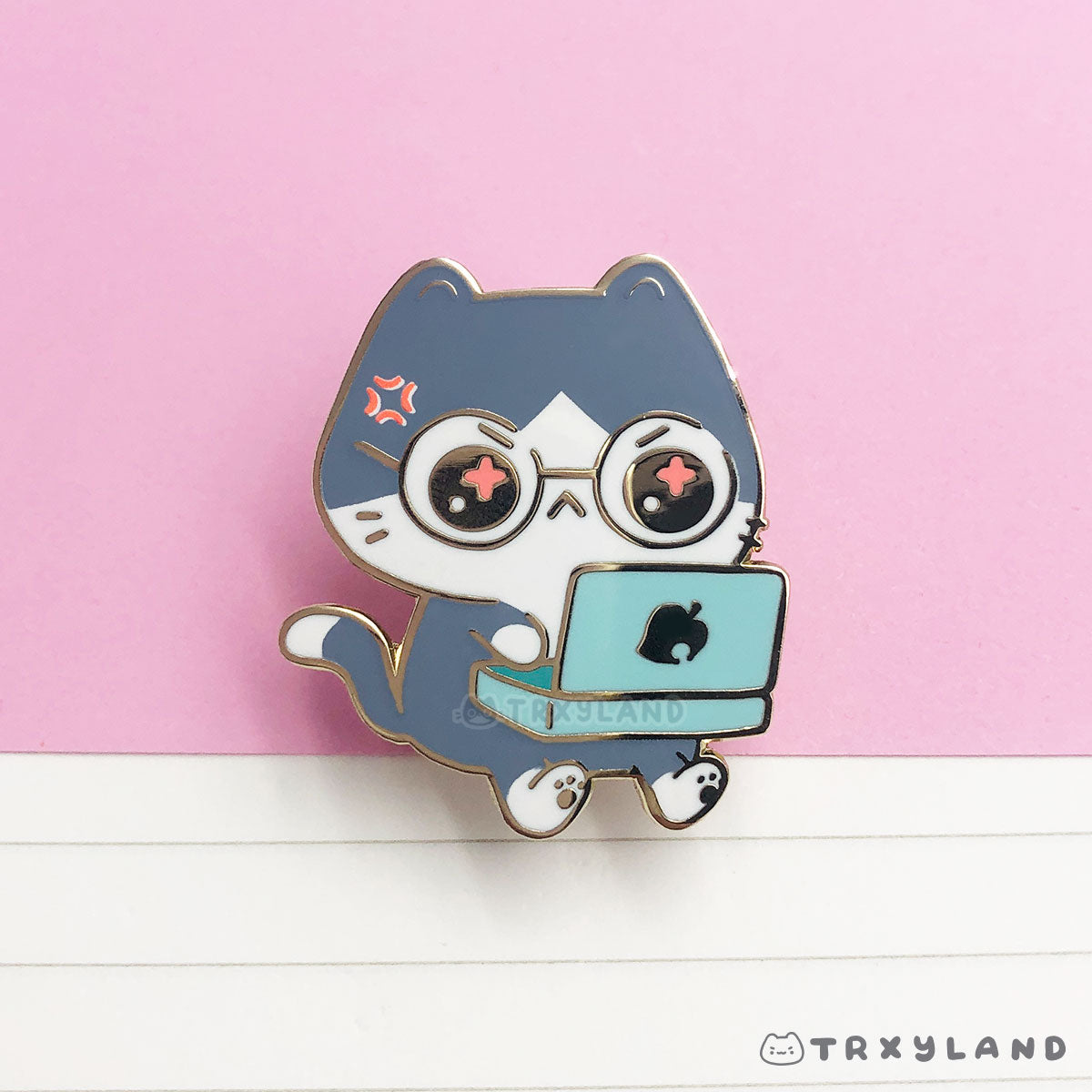 9 To 5 Kitty Series SUPER Bundle - 3 Enamel Pins + Clear Foil Washi