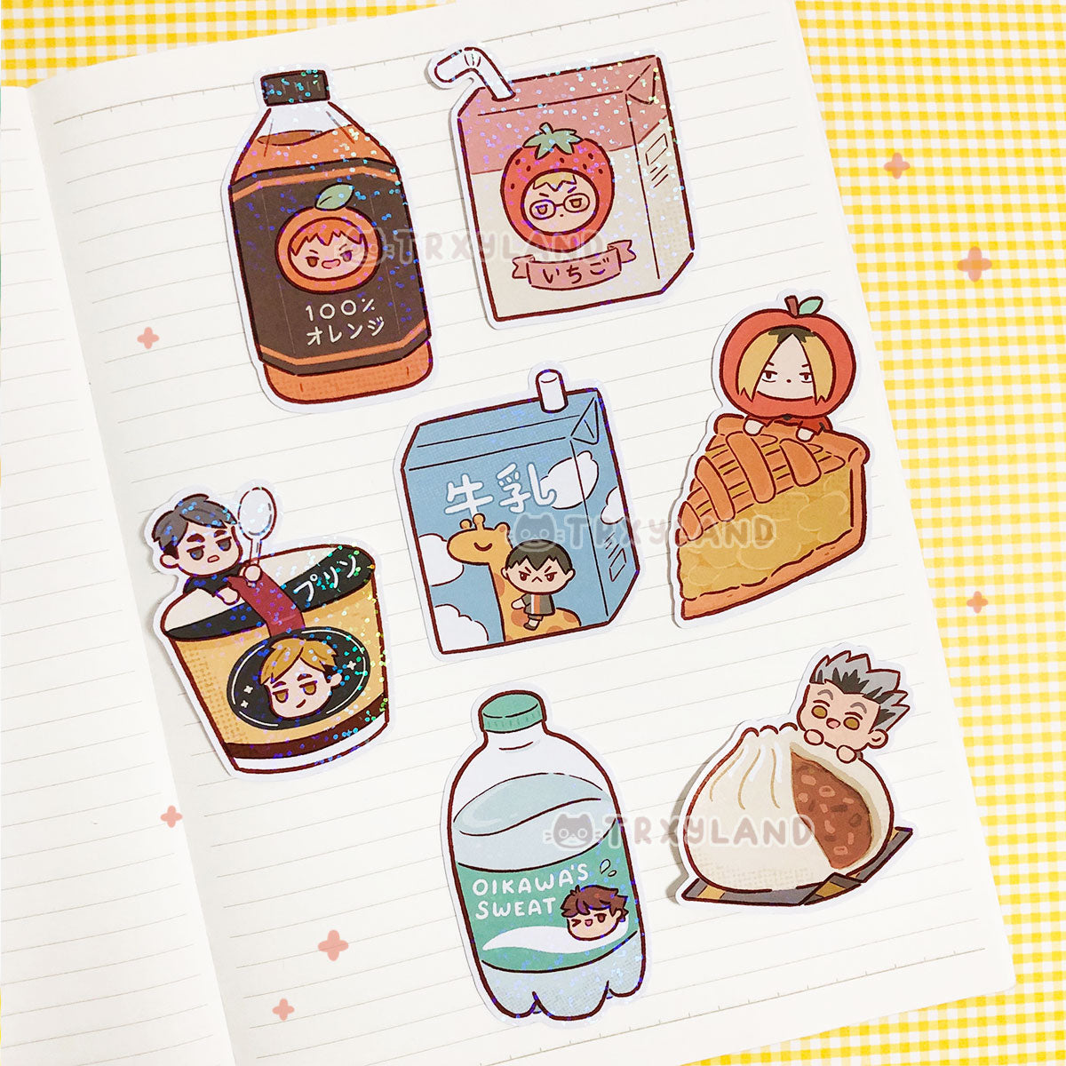 Haikyuu Glitter Vinyl Stickers