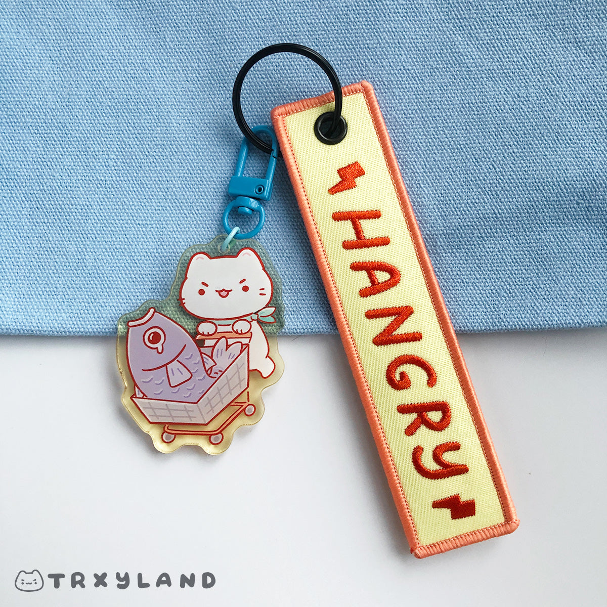 Hangry Fabric Keyring