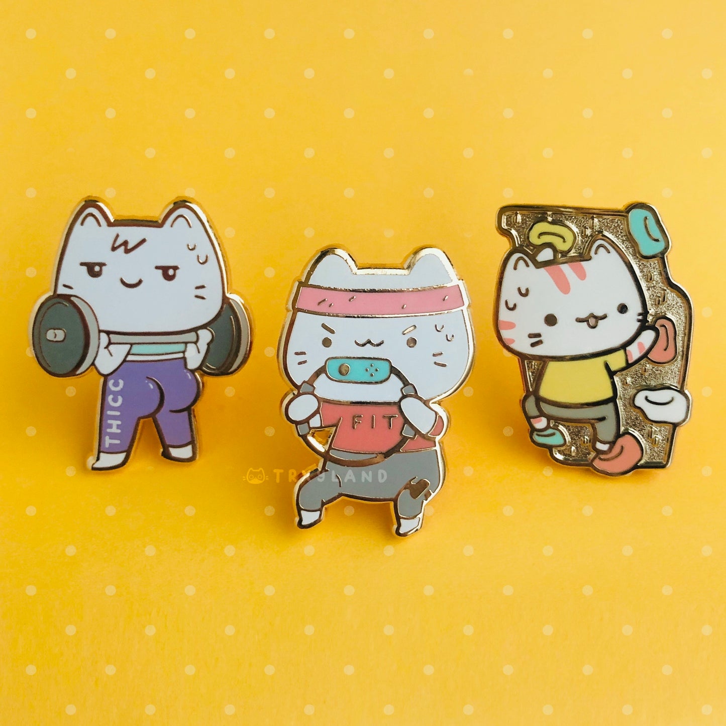 Fit Kitty Enamel Pin
