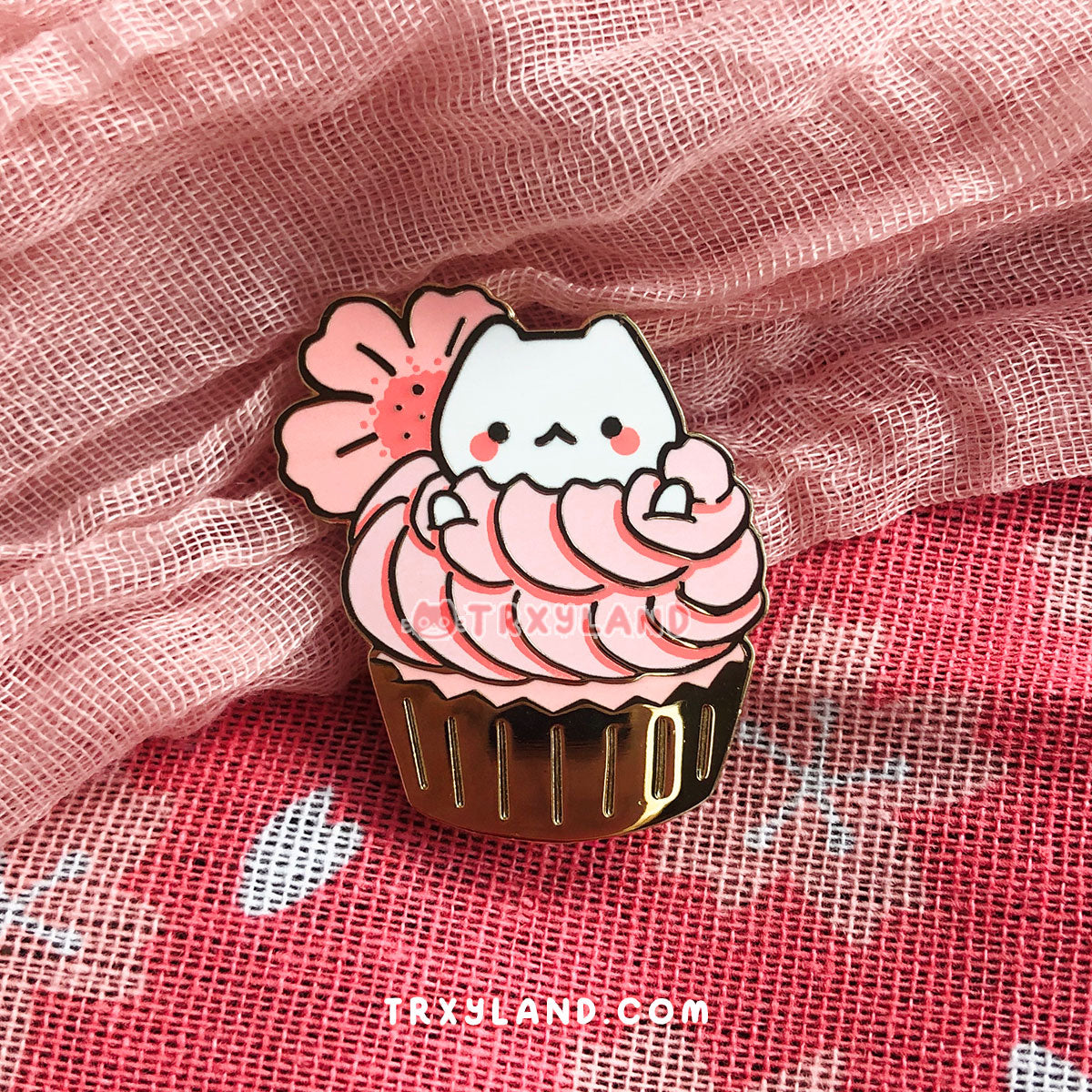 Sakura Cupcake Enamel Pin