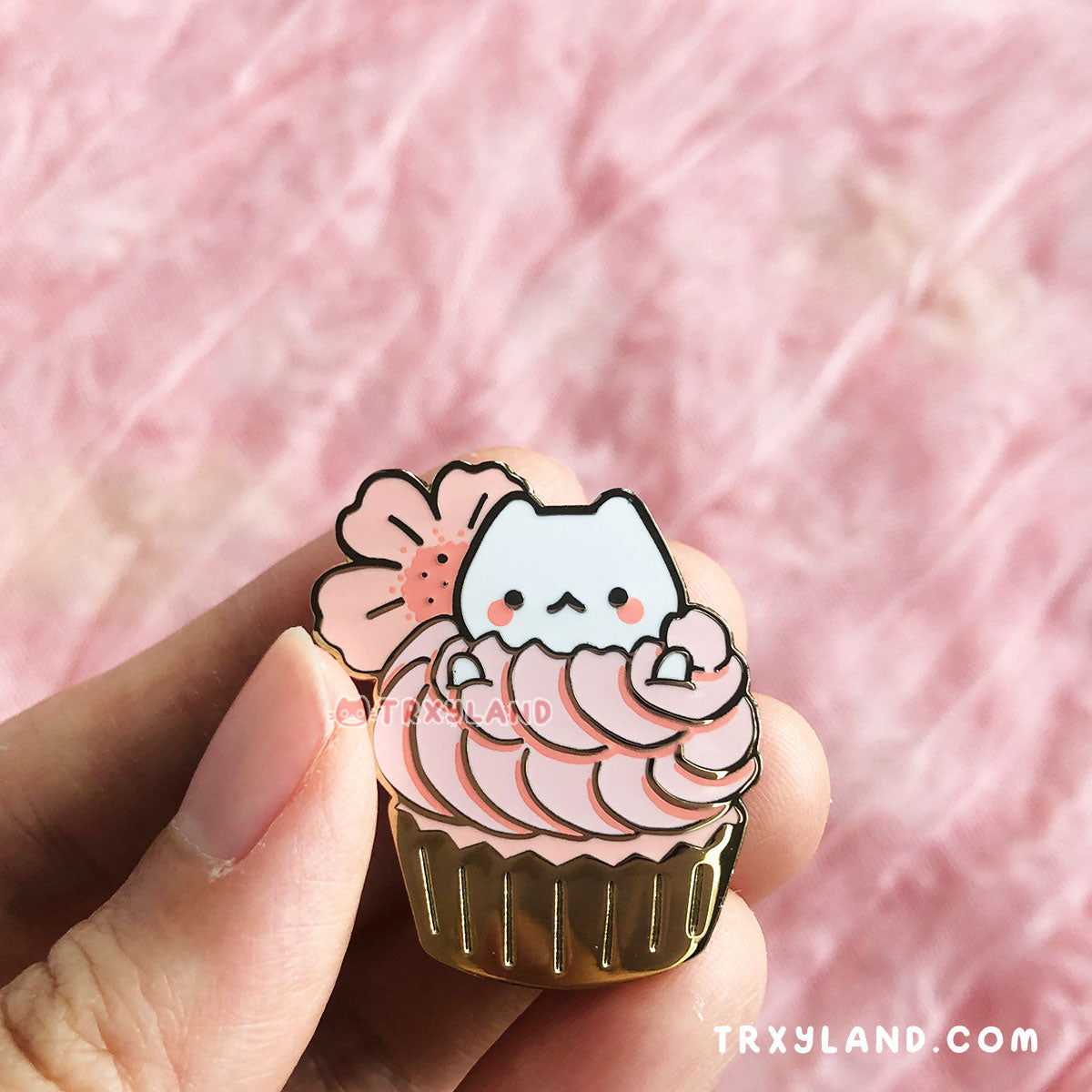 Sakura Cupcake Enamel Pin