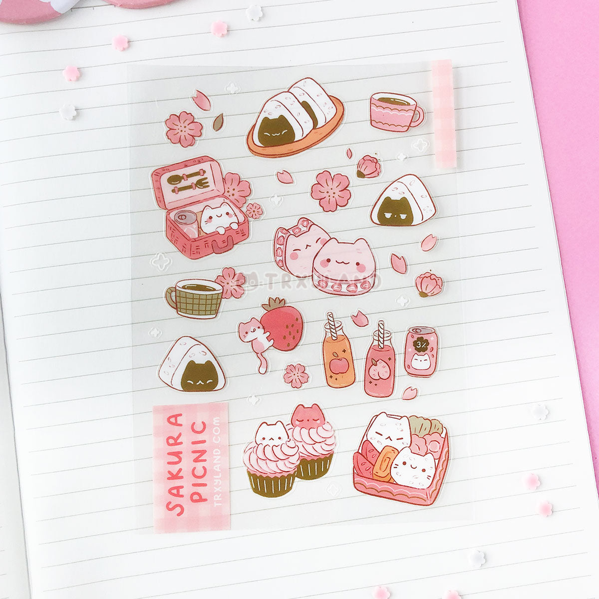 Sakura Picnic Clear Sticker Sheet