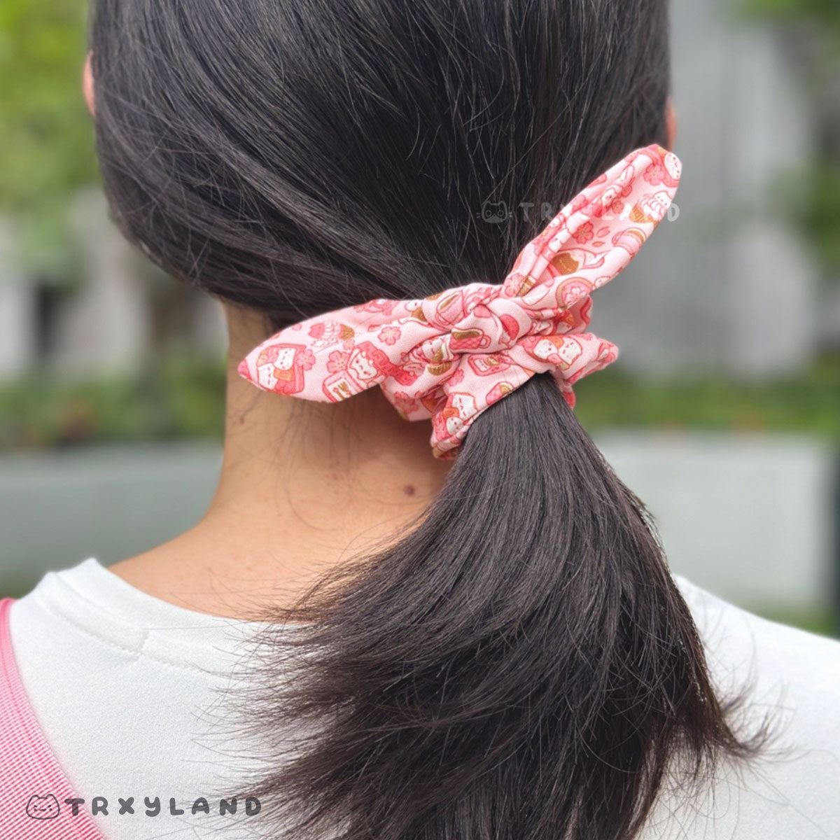 Sakura Picnic Scrunchie