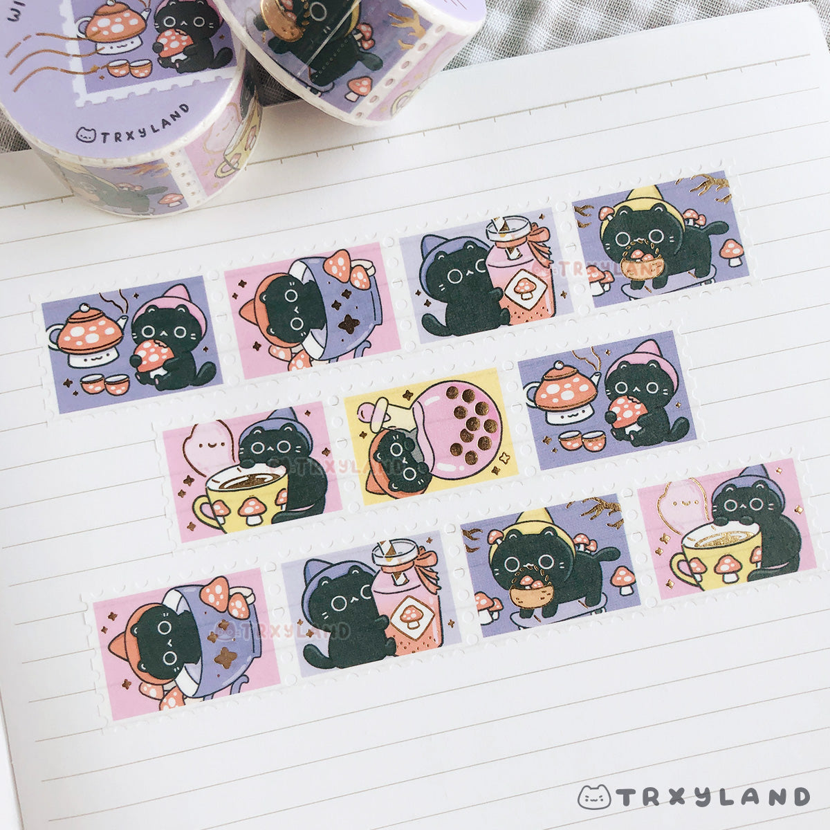 Witchy Kitty Series Foil Stamp Washi Tape - TRXYLAND
