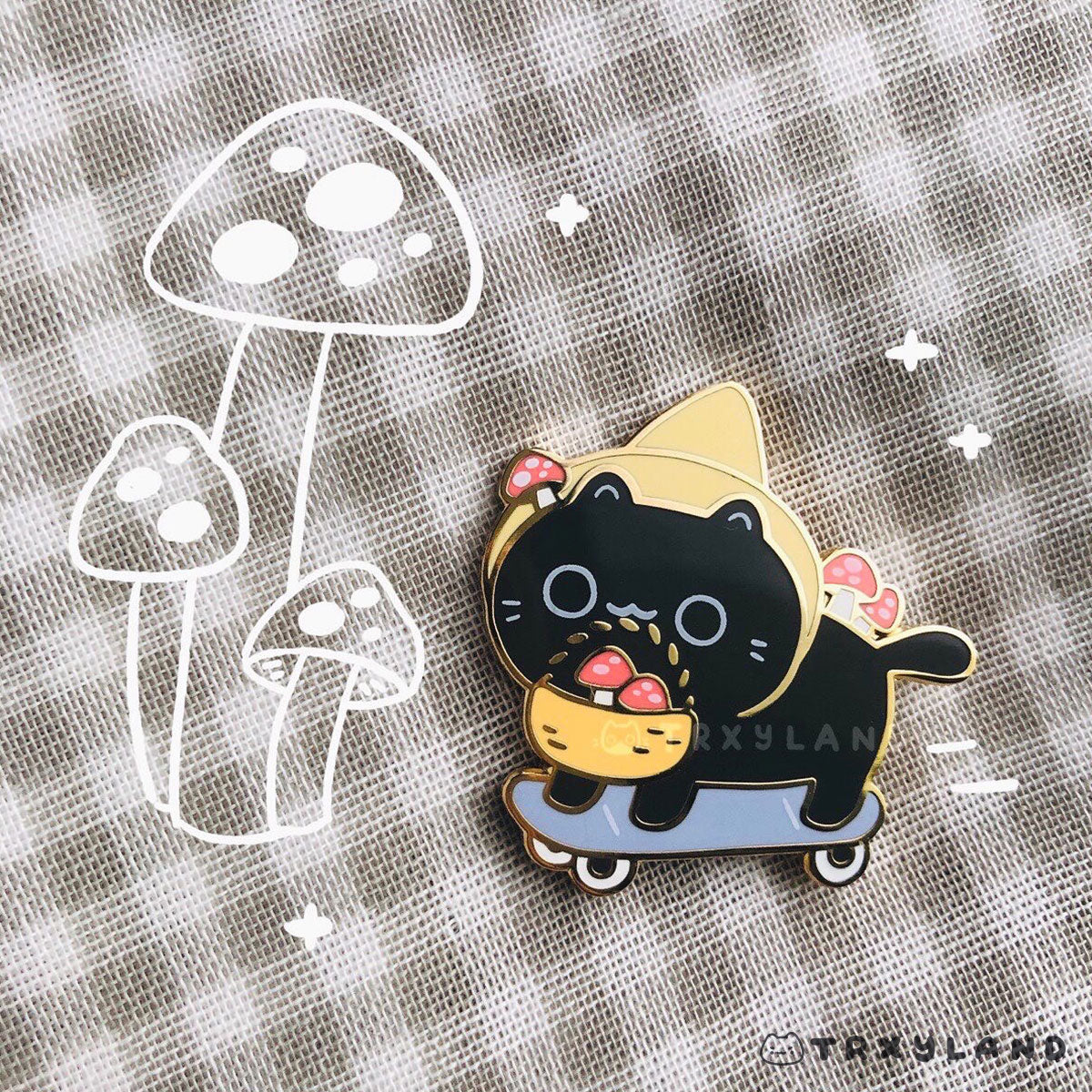 Skater Mogu Enamel Pin