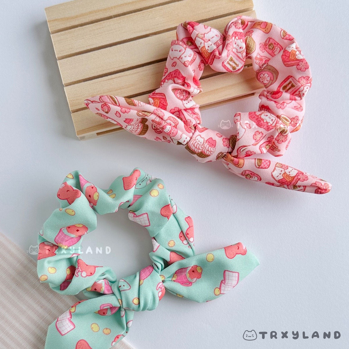 Sakura Picnic Scrunchie