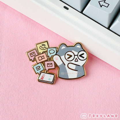 Too Many Notifs Enamel Pin
