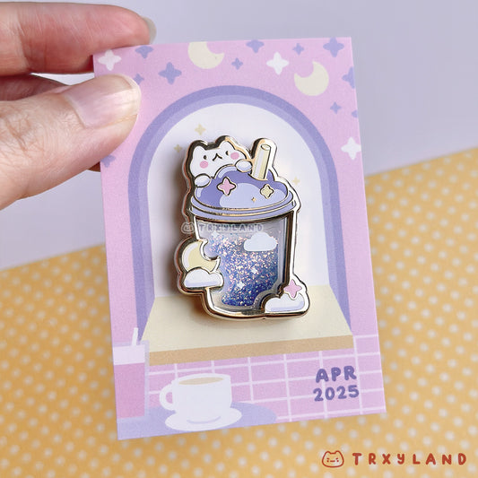 Midnight Milkshake Glitter Pin