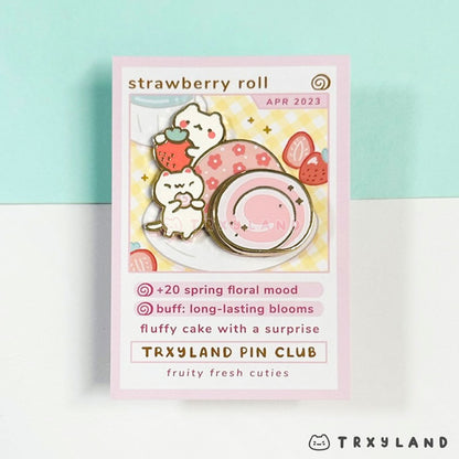 Strawberry Roll Magnet Pin