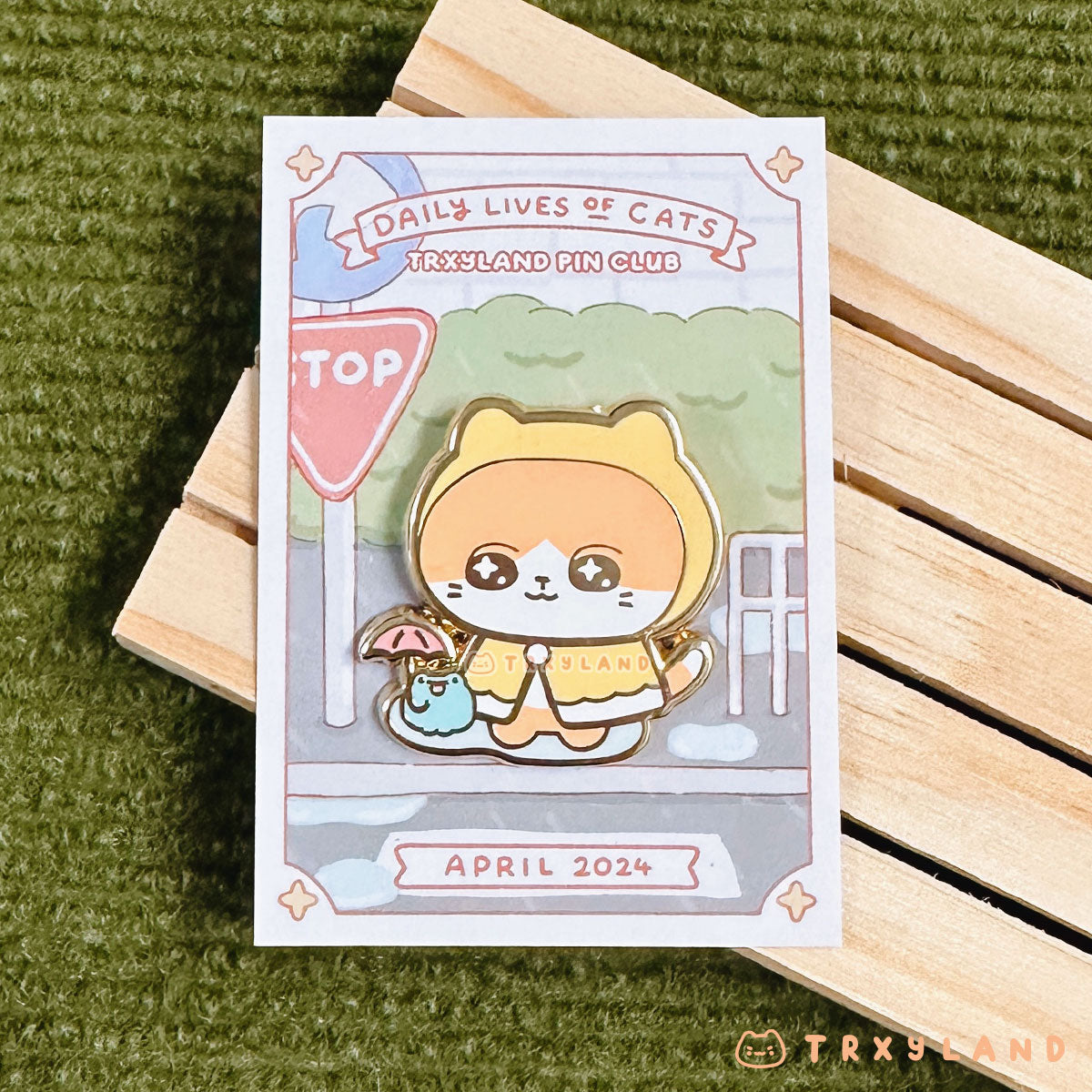 Raincoat Kitty Pin