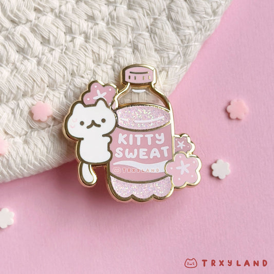 Kitty Sweat Soda Enamel Pin