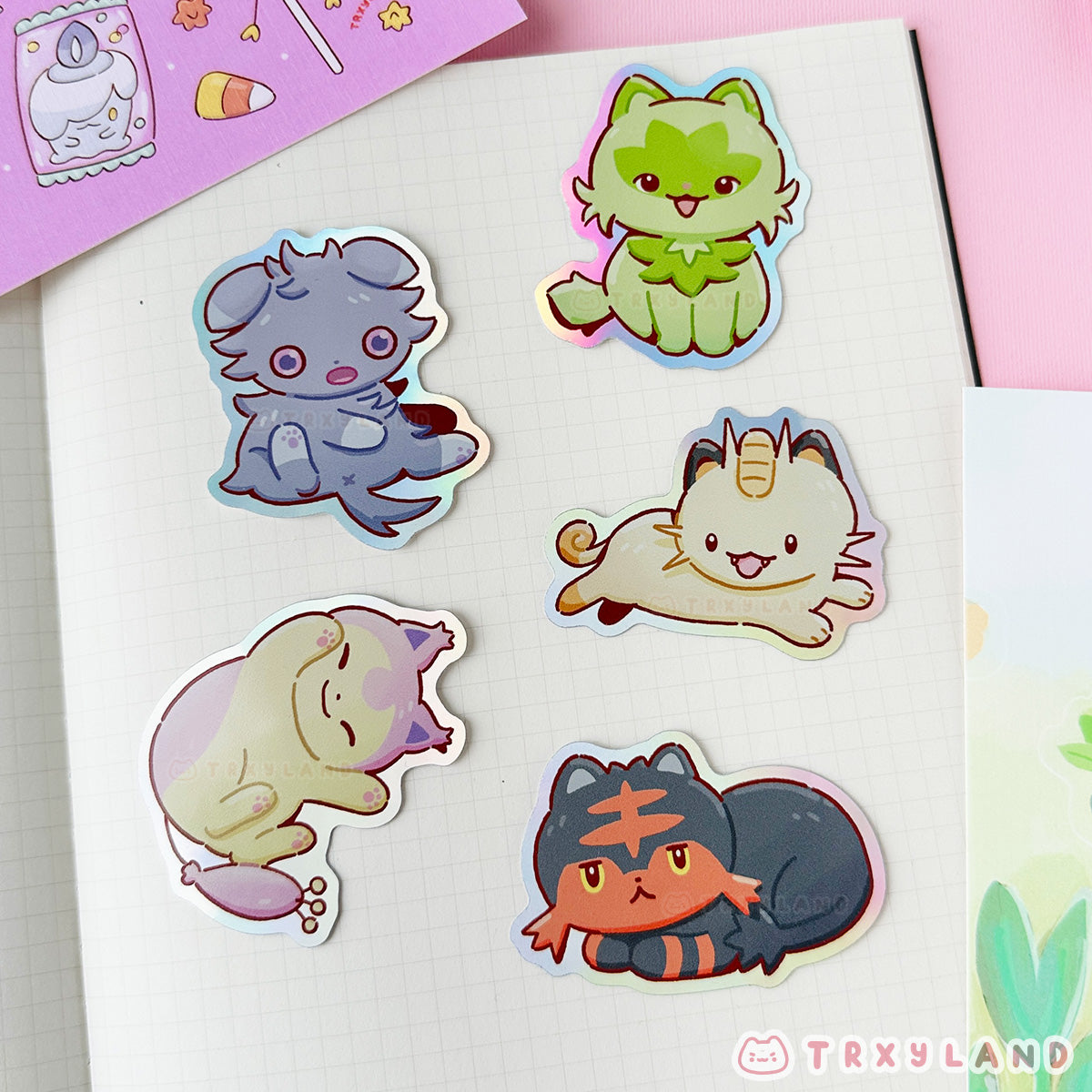 Kitty Type Mons Vinyl Sticker Pack