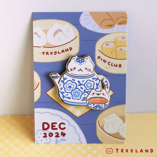 High Tea Kitty Pin