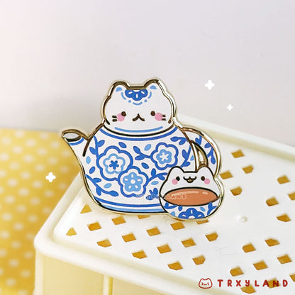 High Tea Kitty Pin