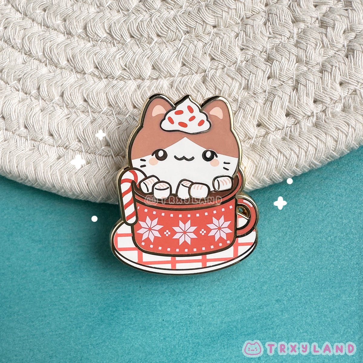 Hot Choco Kitty Pin