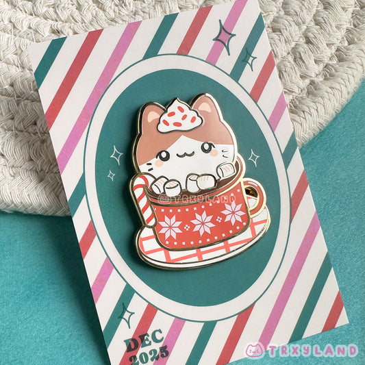 Hot Choco Kitty Pin