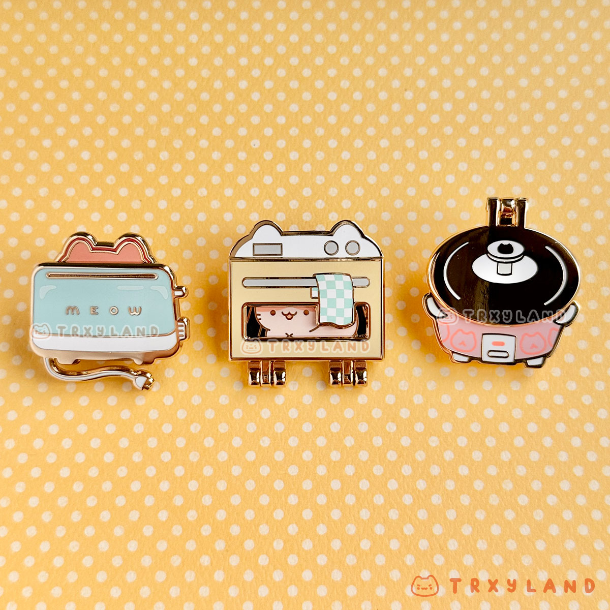 Cooking Meow Meow Series Enamel Pins Bundle