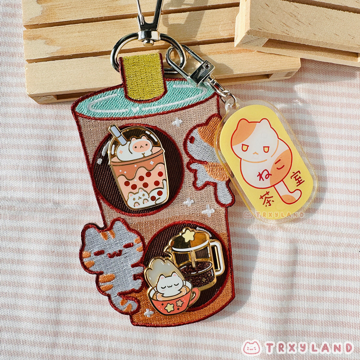 Boba Pin holder Fabric Charm