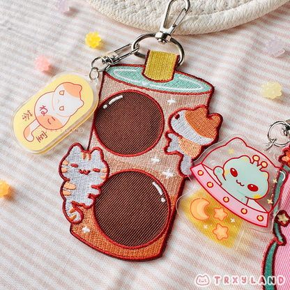 Boba Pin holder Fabric Charm