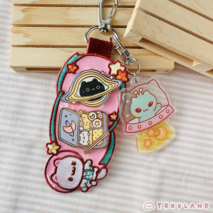 Space Explorer Pin holder Fabric Charm