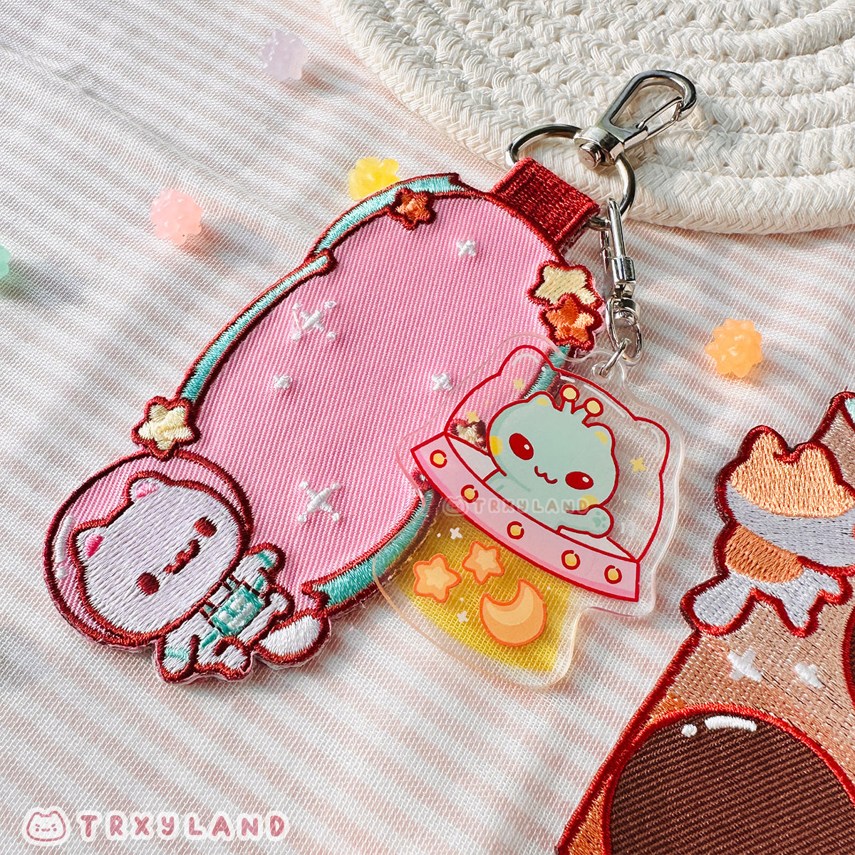 Space Explorer Pin holder Fabric Charm