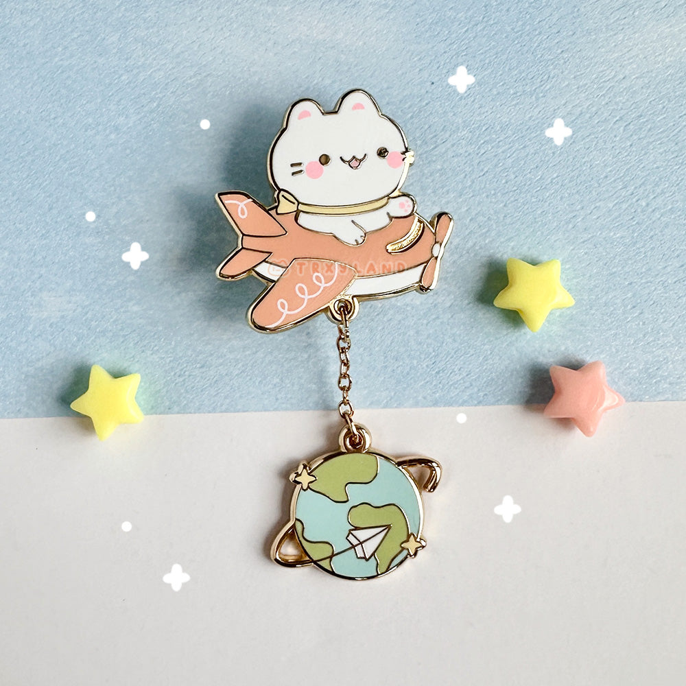 World Traveler Pin