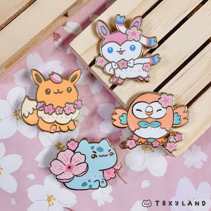 Rowlet Garden Friend Enamel Pin