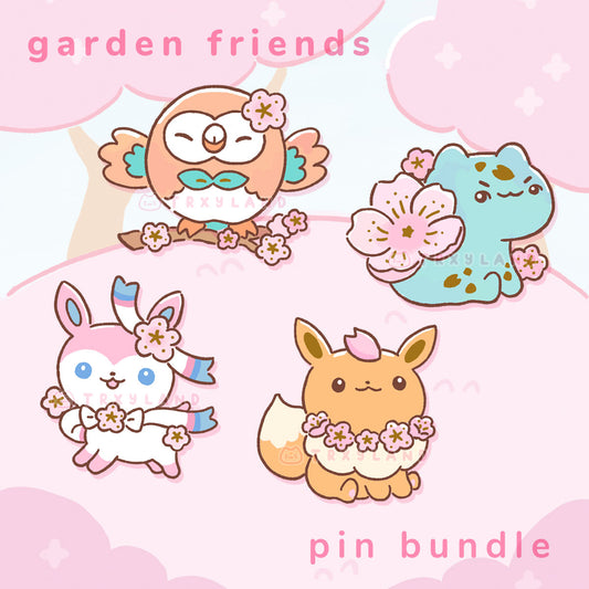 Garden Friends Series Bundle - Enamel Pins