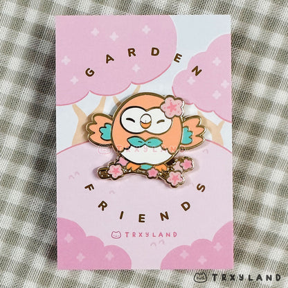 Rowlet Garden Friend Enamel Pin