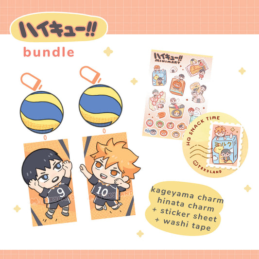 HQ Charm & Sticker Bundle 1 - Kageyama & Hinata