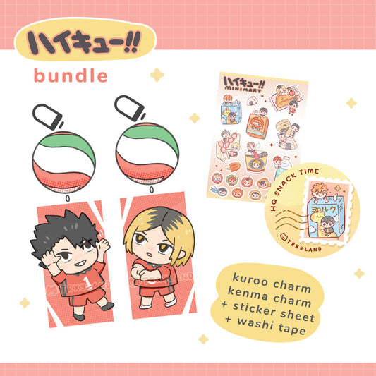 HQ Charm & Sticker Bundle 2 - Kuroo & Kenma