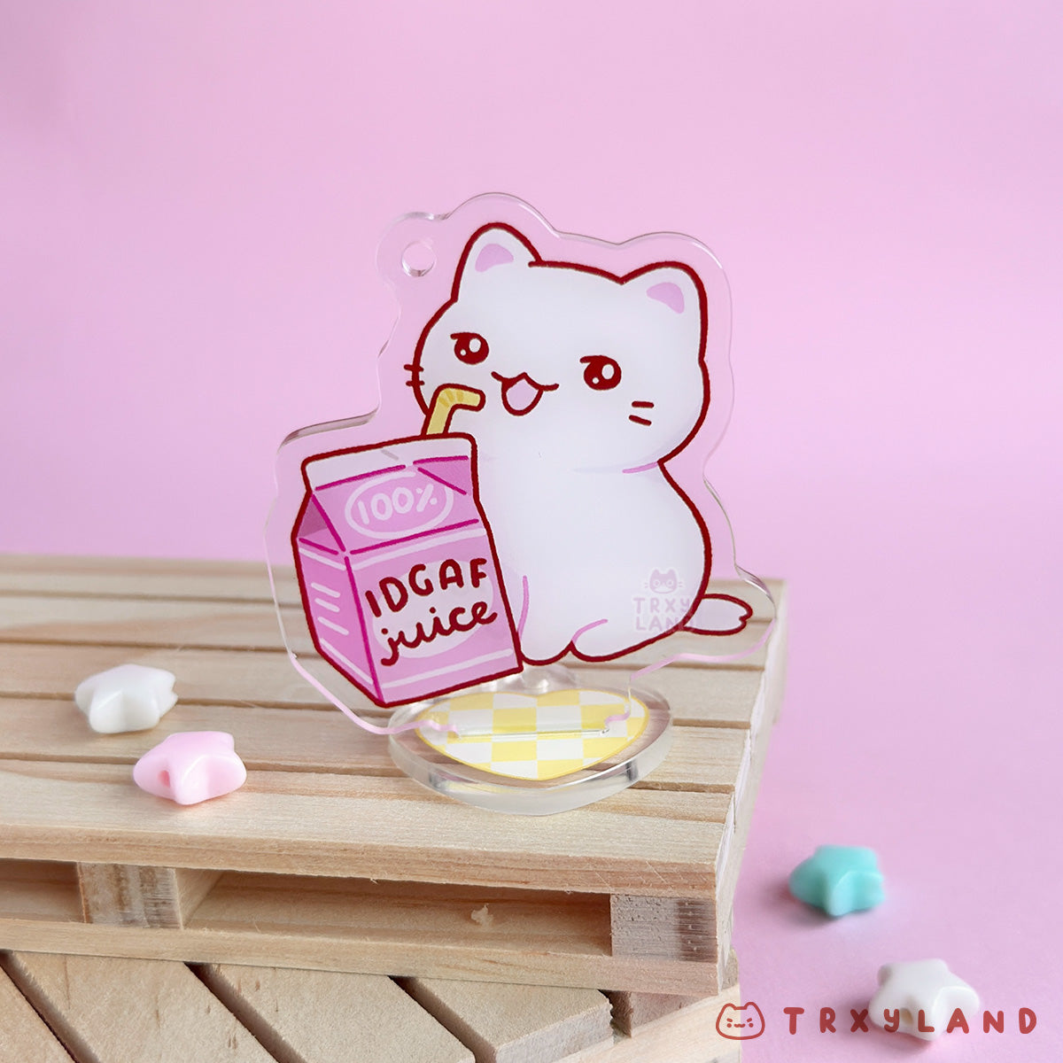 IDGAF Juice Acrylic Charm & Standee