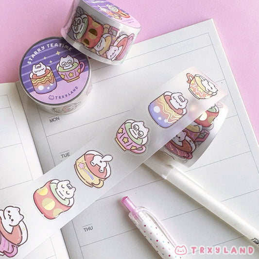 Starry Tea Time Kiss-cut Tape
