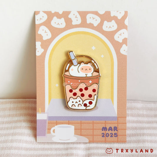 Milk Foam Boba Pin