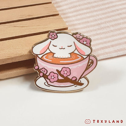 Snow Bunny Latte Pin