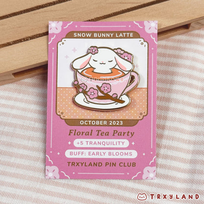Snow Bunny Latte Pin