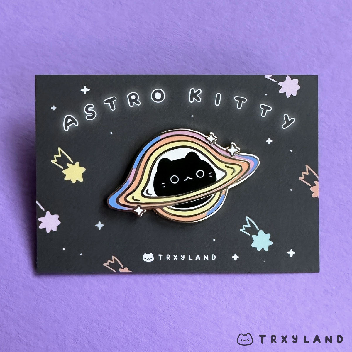 Black Hole Kitty Enamel Pin